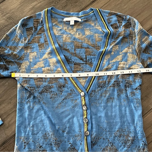 Diktons Barcelona Blue Button-Down Sweater - Size 6 - Picture 11 of 12